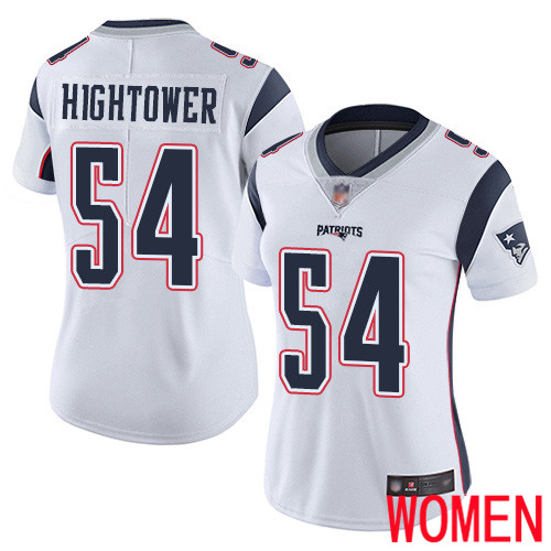 New England Patriots Football 54 Vapor Limited White Women Dont a Hightower Road NFL Jersey
